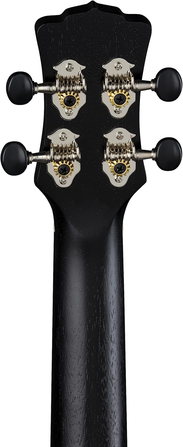 Luna Vintage Mahogany Concert Ukulele, Black Satin