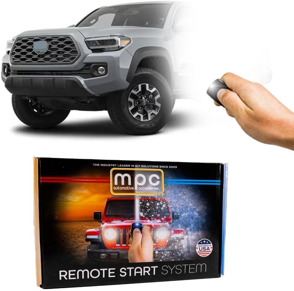 MPC Remote Start Kit Compatible with Toyota Tacoma 2016-2023 || Push Lock 3X to Start || Plug and Play || Key Ignition Only || USA Tech Support