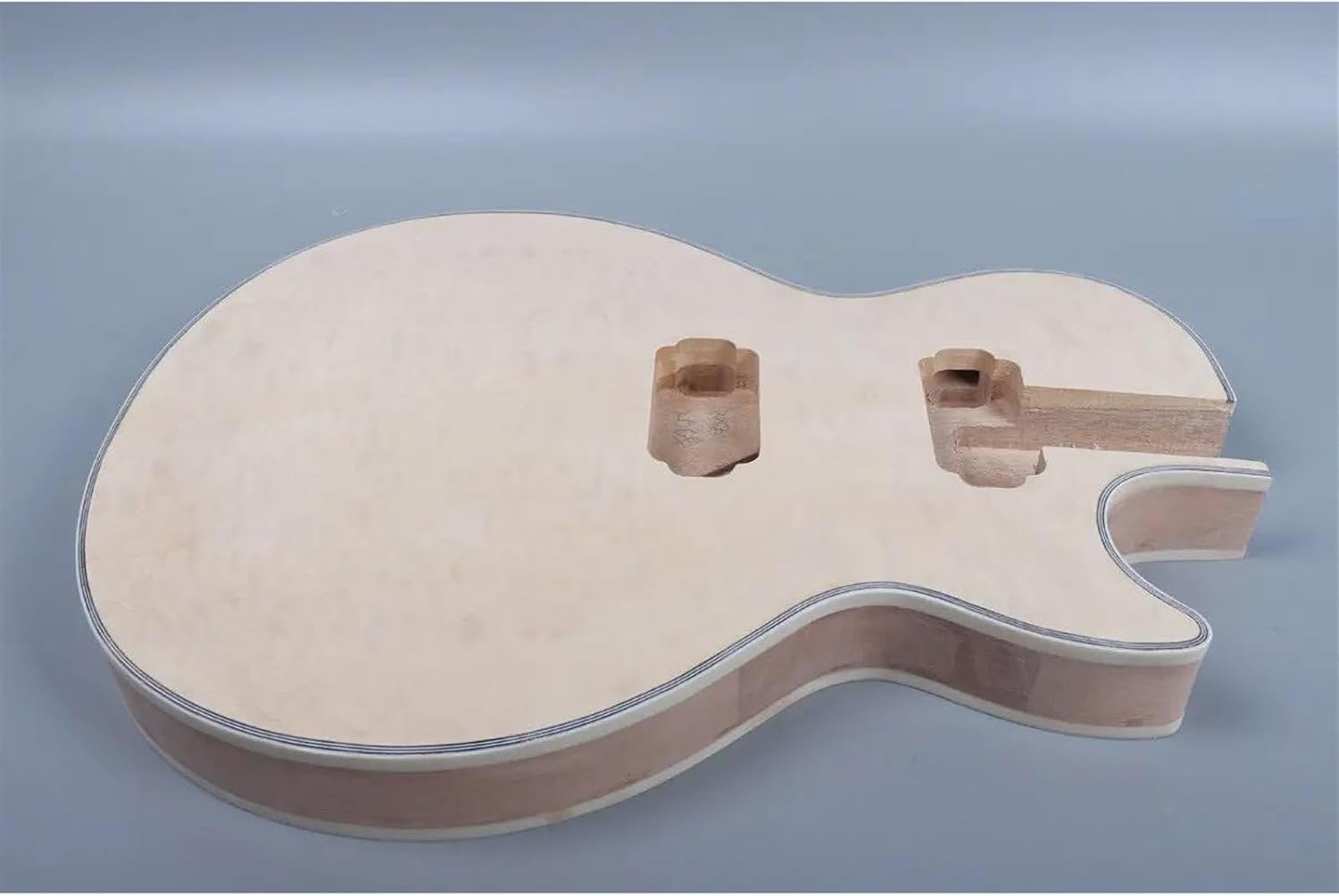 Guitar Body Guitar Replacement Parts 1 Pcs Electric Guitar Body Replacement Quilted Maple Veneer for Guitar Parts P90 Pickup Unfinished DIY