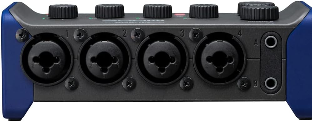 Zoom AMS-44 4x4 USB-C Audio Interface for Music and Streaming Bundle with Kellopy Pop Filter and XLR-XLR Cable