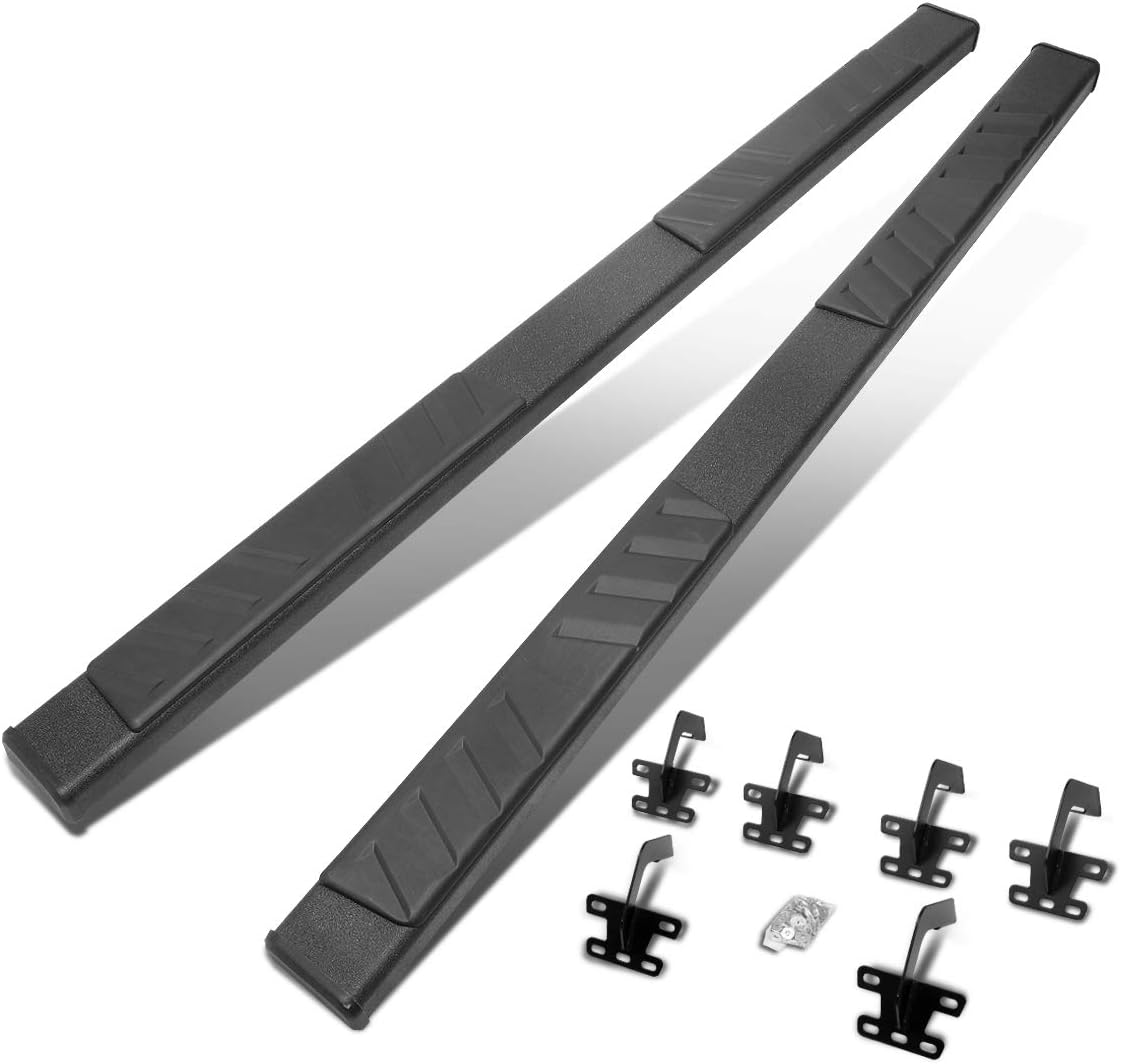 DNA MOTORING 5 Inches Running Boards Compatible with 19-24 Ram 1500 Quad (Extended) Cab, Exclude Classic Models, Powder Coated Side Step Nerf Bars, STEPB-ZTL-8180-BK