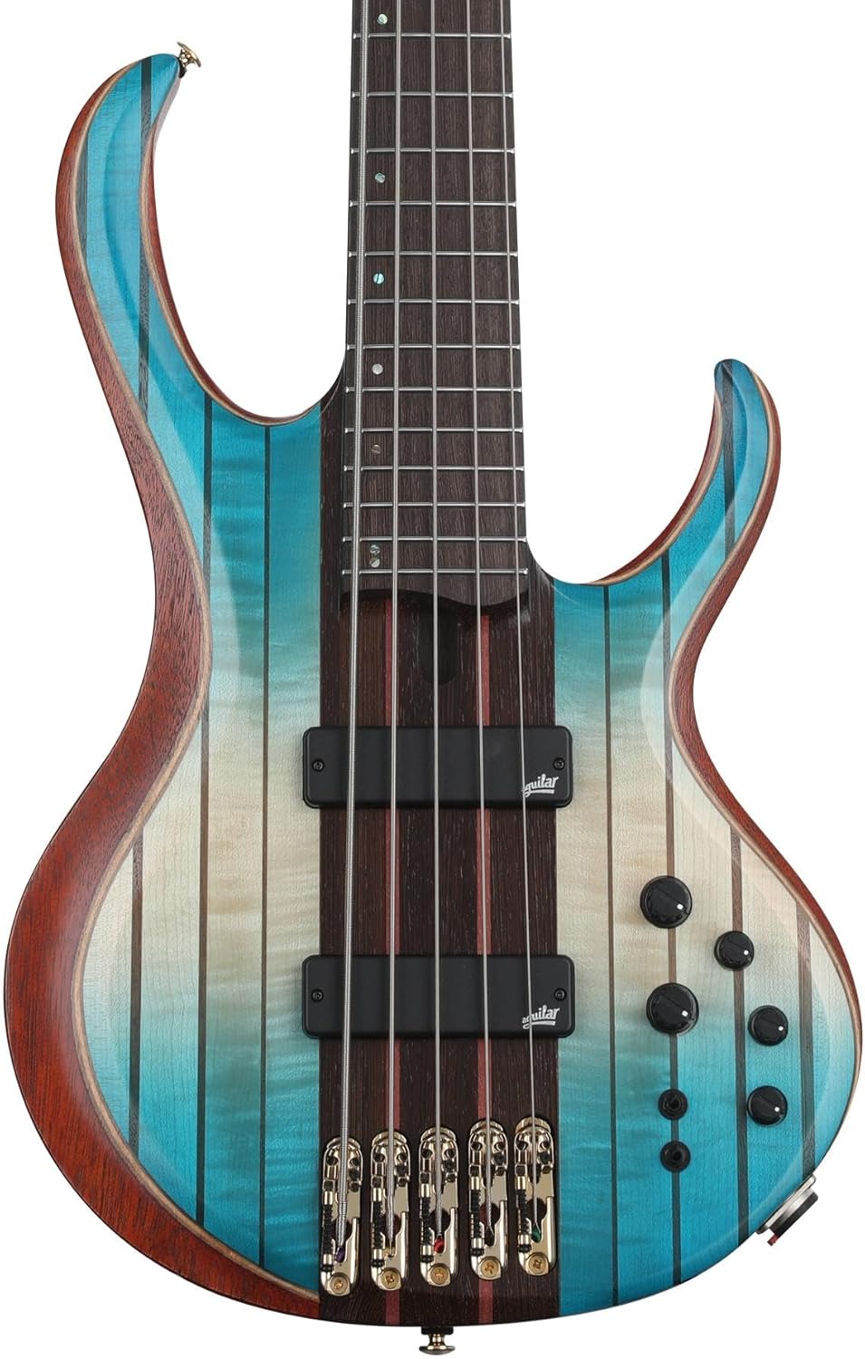 Ibanez Premium BTB1935 5-string Electric Bass Guitar - Caribbean Islet Low Gloss