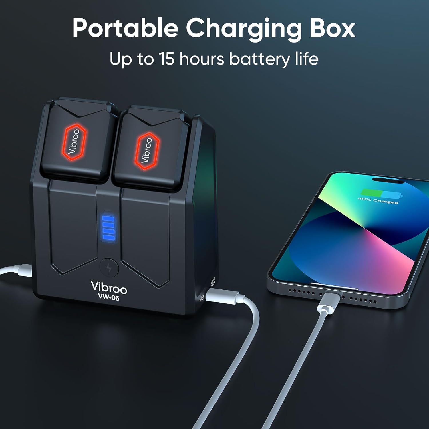 5.8Ghz Wireless Guitar System, Charging Case Included, Wireless Transmitter and Receiver with 4 Channels for Guitars Bass and Other Electric Instruments