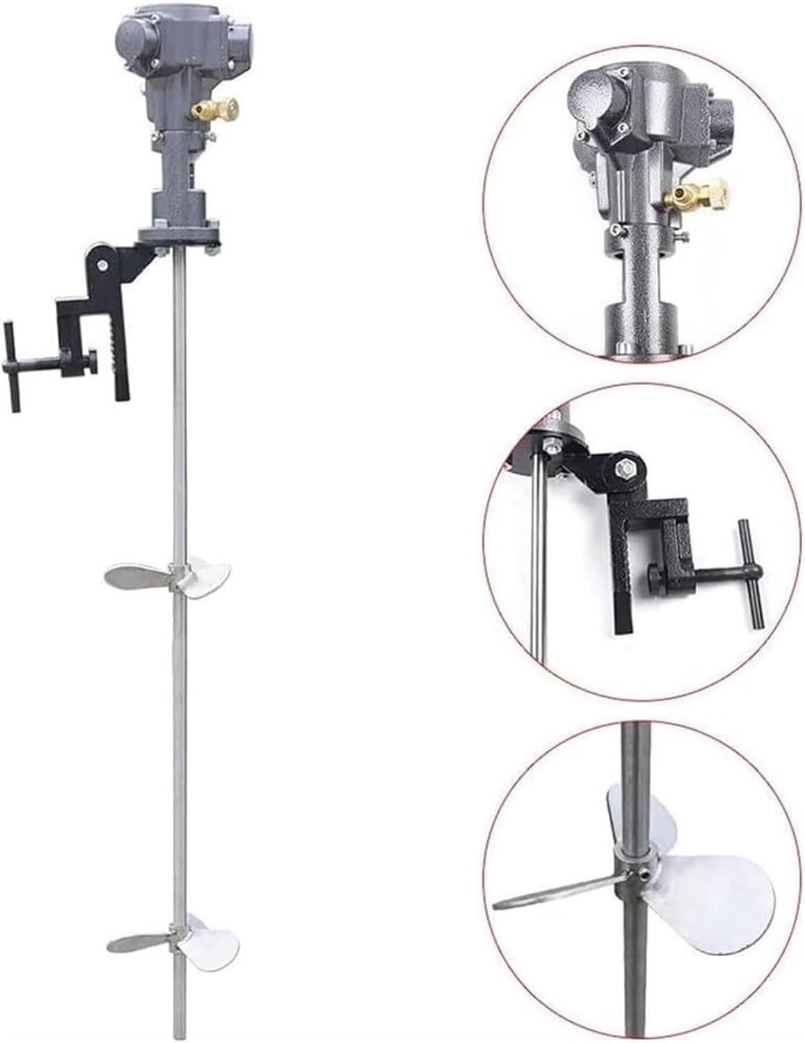 Pneumatic Paint Mixer Machine, 5 Gallon/20L Pneumatic Paint Mixer Machine, Ink Coating Mixing Tool with Bracket and Shaft for Paint