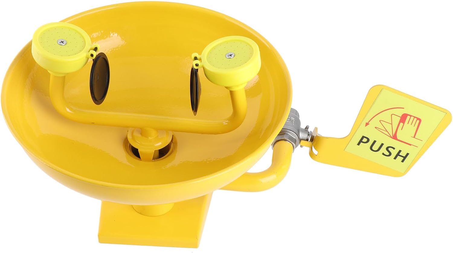 FTVOGUE Wall Mounted Eye Wash Station, 304 Stainless Steel Emergency Eye Wash Spray Heads Eyewash Sign, for Chemical Plants Laboratories FactoriesOccupational Health & Safety Products