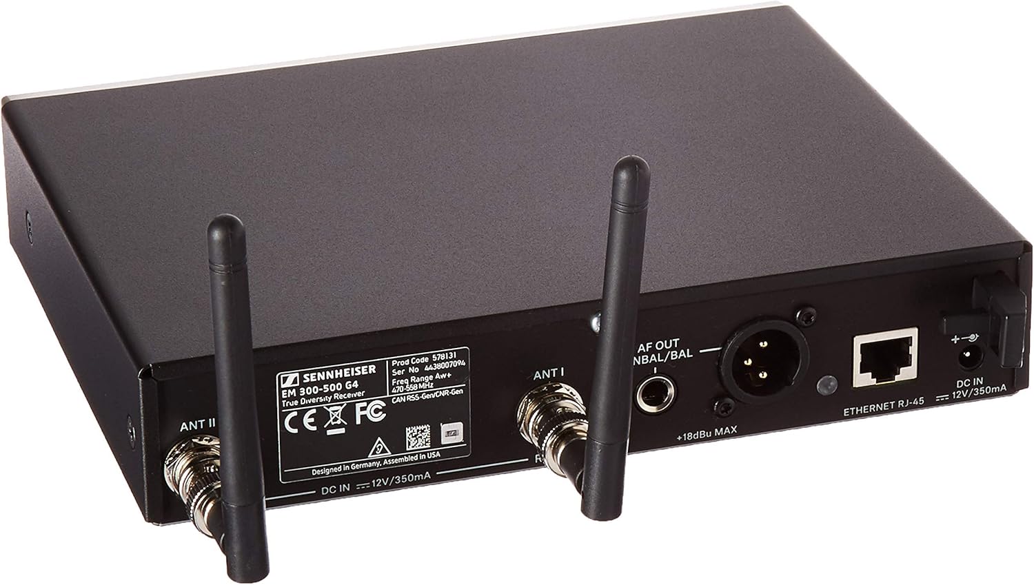 Sennheiser EM 300-500 G4 Wireless True Diversity Receiver AW+: 470 to 558 MHz