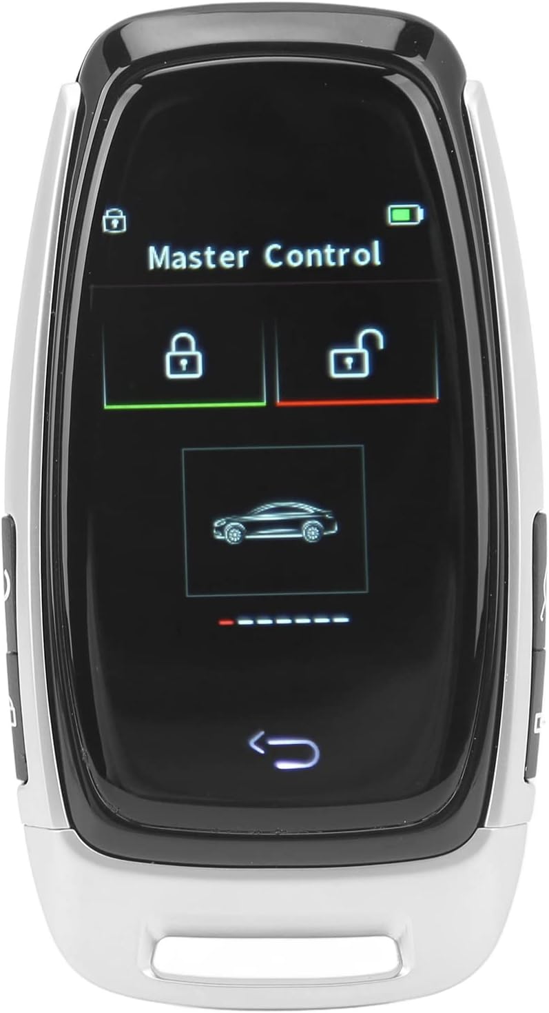 Remote Starters for Cars Car Alarm Remote Start Car for Smart LCD Key Bluetooth 5.0 Connection Keyless Entry Smooth Touch for One Button Start Silver (Silver)