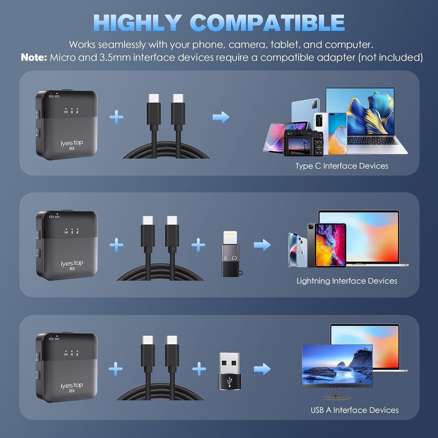 Wireless Lavalier Microphone with Real-Time/Audience Monitoring, Audio Ducking, Accompaniment, Reverb, Mute, Noise Cancellation - Mini Clip-on Lapel Bluetooth Mic for iPhone, iPad, Android Phone, PC