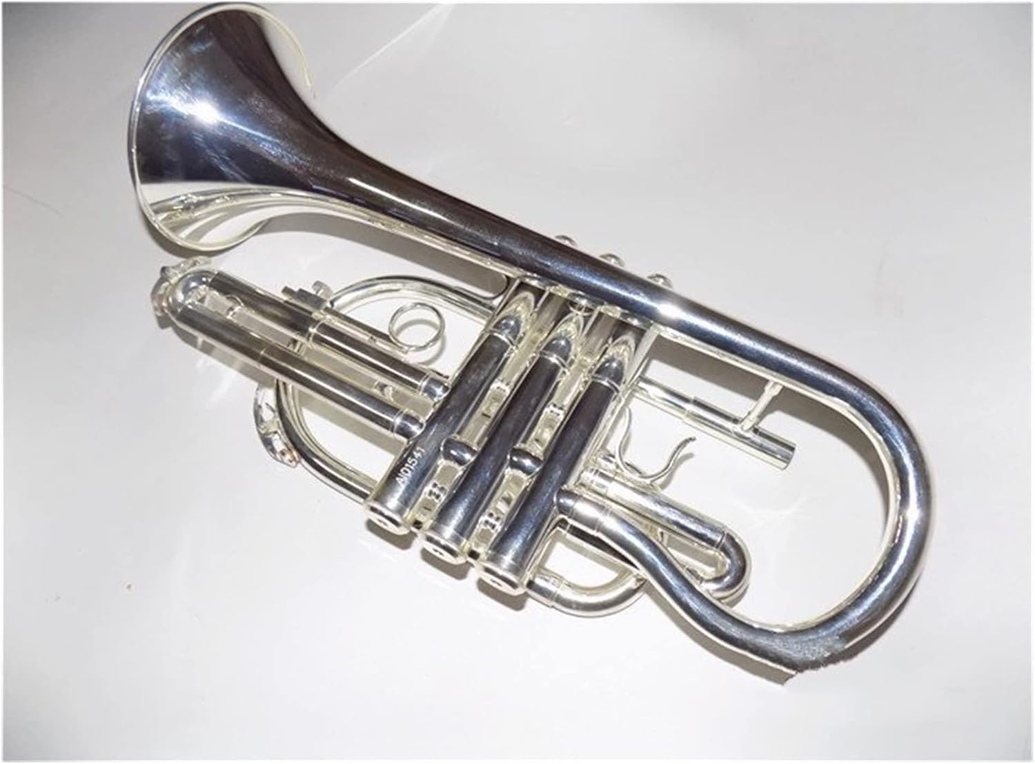 FLFL Student Trumpet Bb Flat Cornet Trumpet Instrument Silver Plated with Mouthpiece and Carry Case Musical Instrument Professional