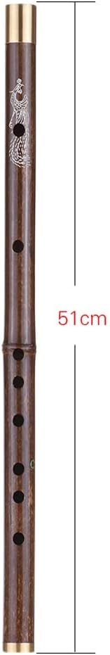 Professional Black Dizi Flute Traditional Handmade Chinese Musical Woodwind Instrument Key of Level