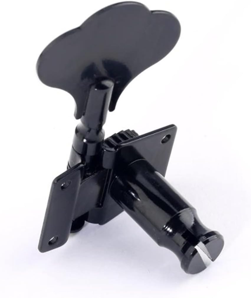 2R2L Open Gear Bass Tuners Tuning Pegs Keys Machine Heads Set, Black (4 Pieces) Guitar Machine Head Tuners