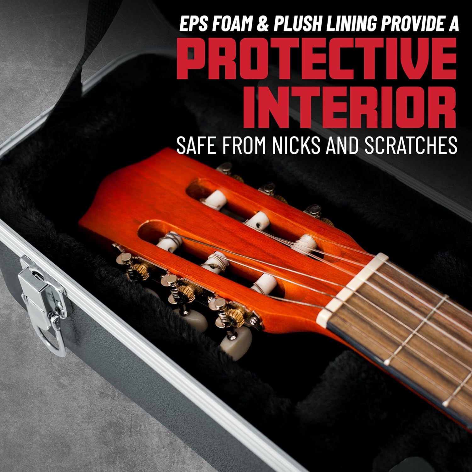 Gator Cases Deluxe ABS Molded Case for Classical Style Acoustic Guitars, (GC-CLASSIC)