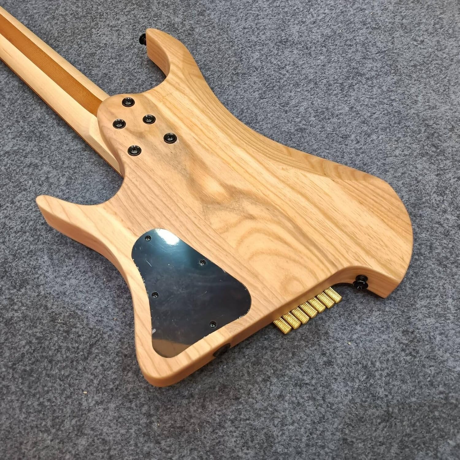 Headless Electric Guitar, 7-String Fanned Fret Guitar,Roasted Maple Neck 24 Fret Professional Guitar