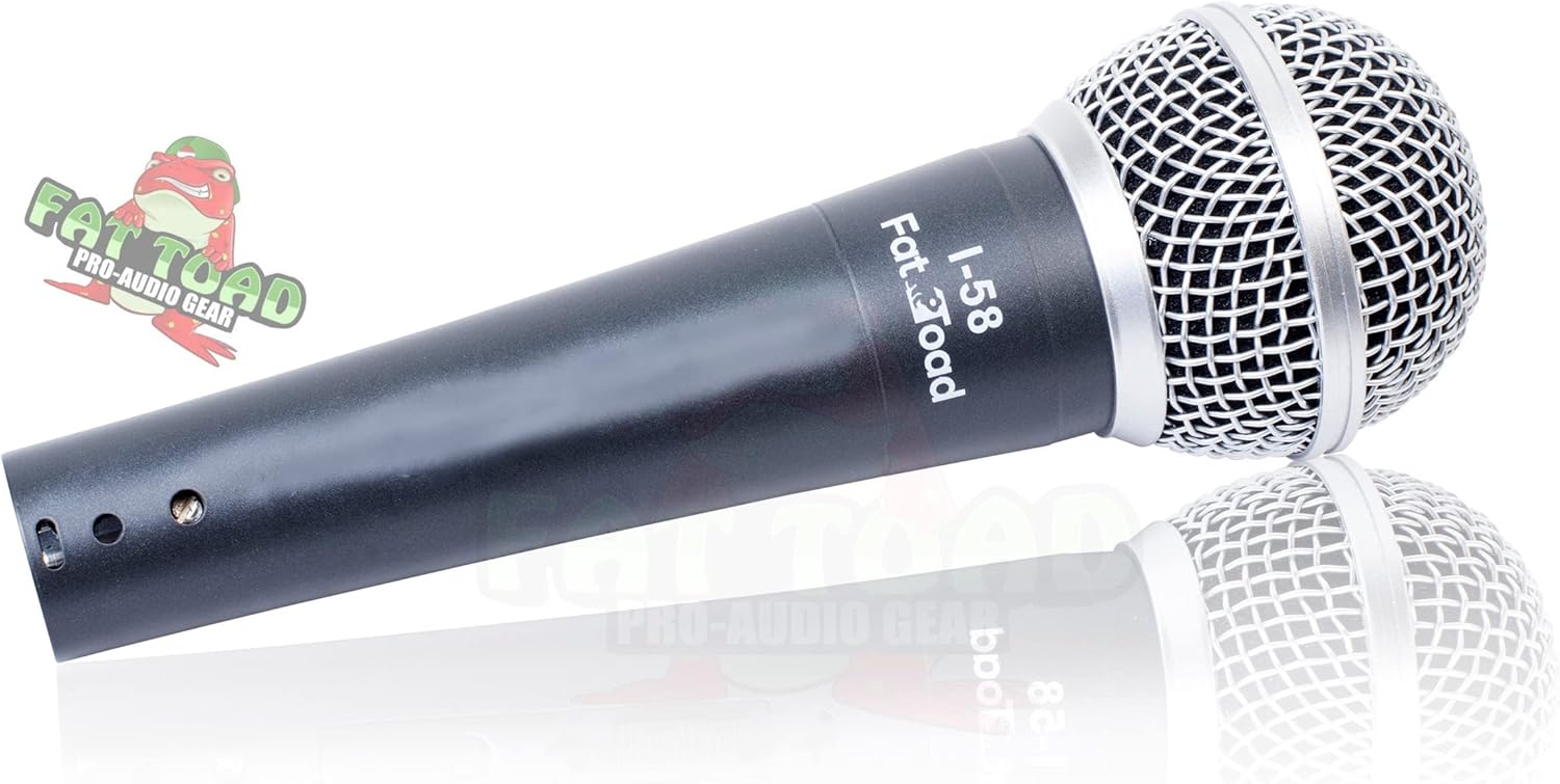 Fat Toad Vocal Cardioid Microphones (Live ResponsePRO Edition) 6-Pack – Handheld Dynamic Mics with Clips for DJ Stage Singing, Studio Recording