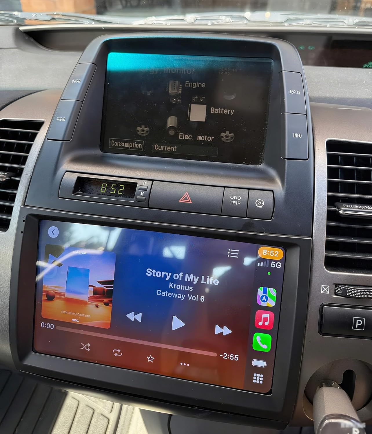 Upgraded Car Radio GPS Navi for Toyota Prius 2003 2004 2005 2006 2007 2008 2009 Head Unit 9 Inch IPS Touch Screen Android Car Stereo w/Wireless Carplay Android Auto - GPS/FM/SWC/WiFi/Bluetooth/Camera