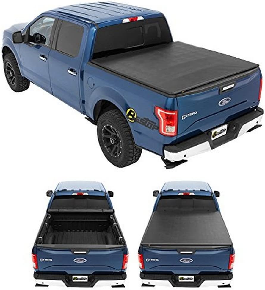 Bestop 1911301 EZ-Roll Soft Tonneau Cover for Ford 04-08 F150 Crew Cab/Super Cab Styleside, Except Heritage Model, 5.5' Bed