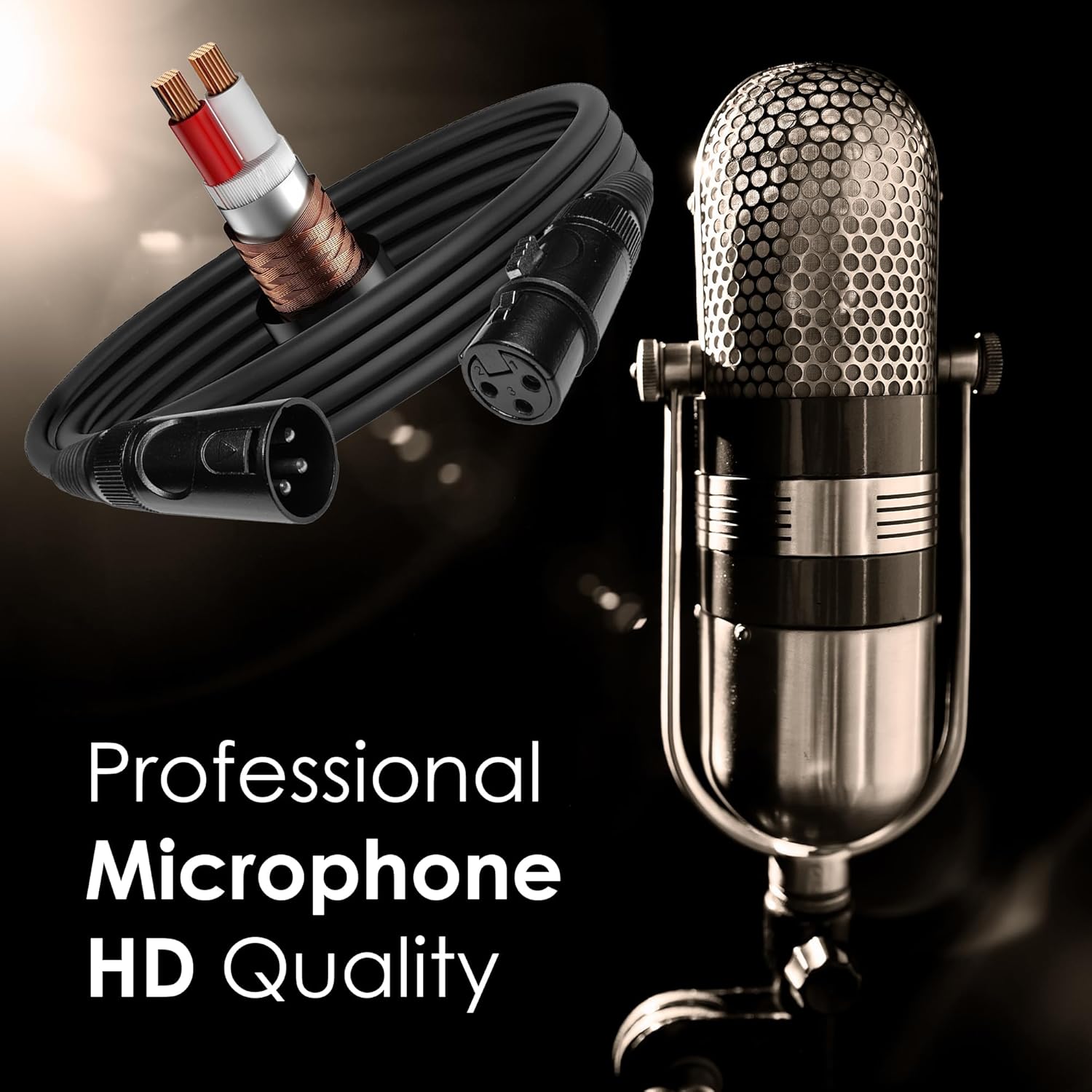 EMB 12-Pack Pro 16AWG 8mm 50 Feet 100% OFC XLR Balanced Shielded Mic Audio Cable