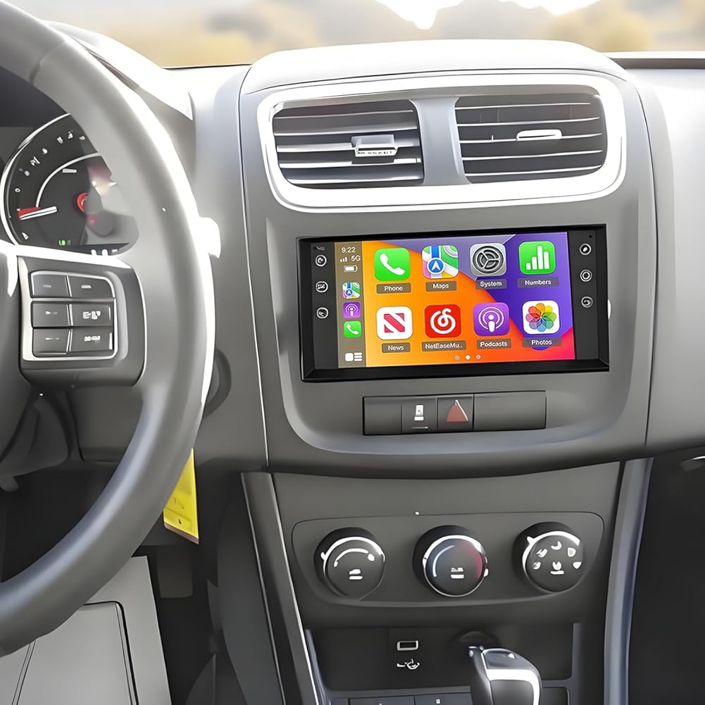 Car Radio Stereo for Dodge Avenger 2011 2012 2013 2014 with Wireless CarPlay Android Auto, 7inch IPS Touchscreen Car Screen with WiFi GPS Mirror Link BT SWC + Backup Camera-2+32G