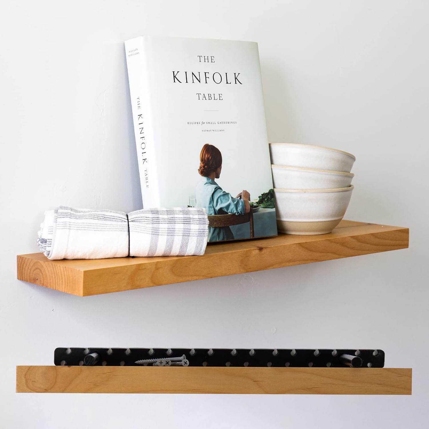 UltraShelf Solid Wood Floating Shelf for Wall Decor, Alder, 24