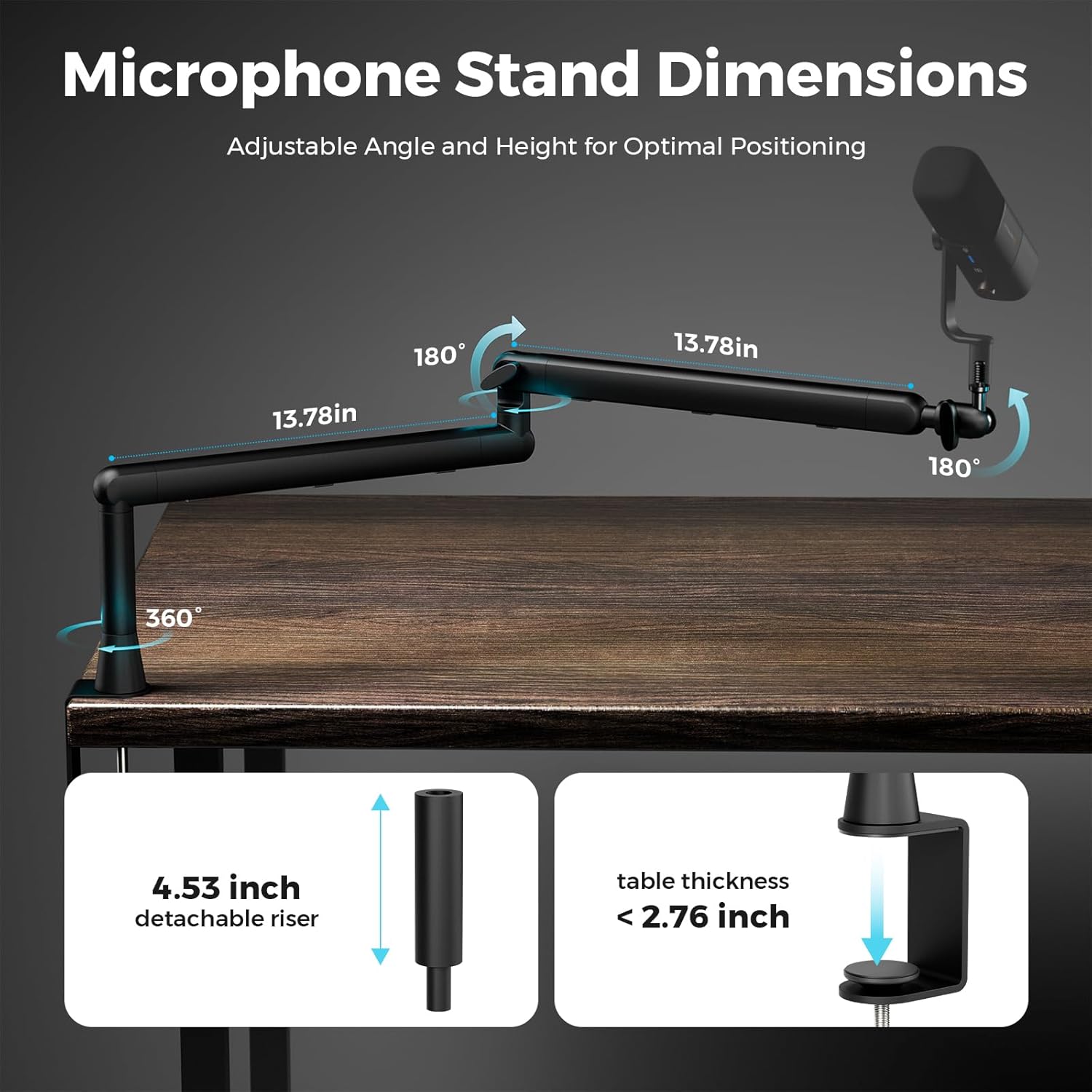 NearStream Microphone Stand with 1/4