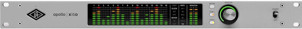 Universal Audio Apollo x16D Rackmount Thunderbolt 3 Audio Interface with Dante and Essentials+ Pug-Ins