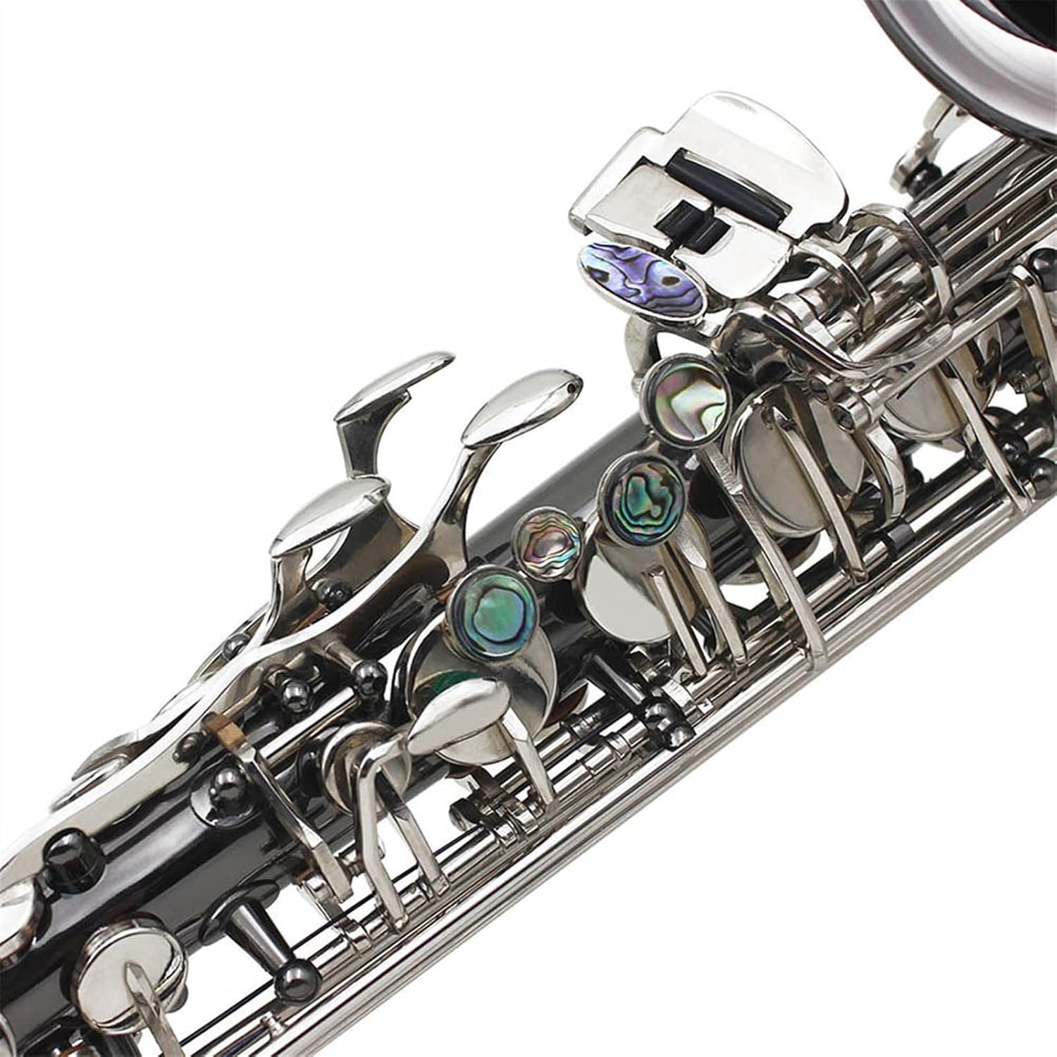 Sax Beginners Kit EB Alto Saxophone Professional Woodwind Instrument Black Nickel Sax with Case Strap Mouthpiece Musical Instrument Accessories Wind Instrument