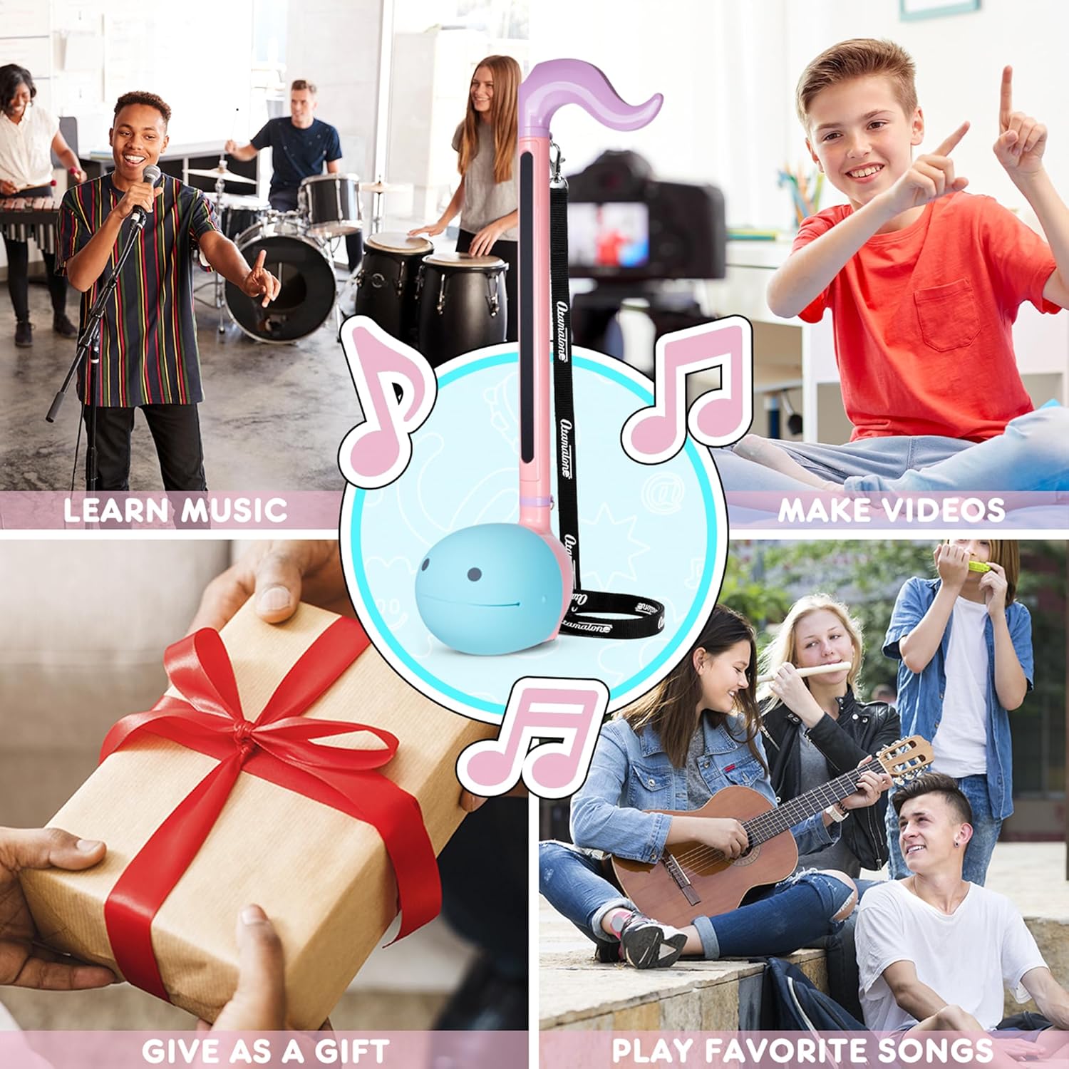 Otamatone Regular [Unicorn] and OT Deluxe [Unicorn] Bundle Japanese Electronic Musical Instrument Portable Music Synthesizer Maywa Denki Award Winning Educational Fun Gift for Children Teen Adult
