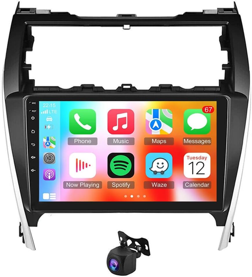 2+32G Android 13 Car Stereo Radio for Toyota Camry 2012-2014, 10 inch Touch Screen Radio for Camry Head Unit 2012 2013 2014 with Wireless Carplay Android Auto Bluetooth WiFi AHD Backup Camera