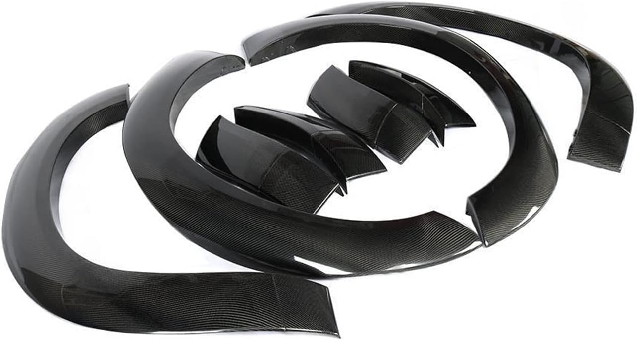 Carbon Fiber Wheel Arches Mouldings Compatible for Dodge Challenger GT TA Coupe 2017 2018 Car Side Fender Flares Mudguards Covers Trims FRP(Carbon Fiber)
