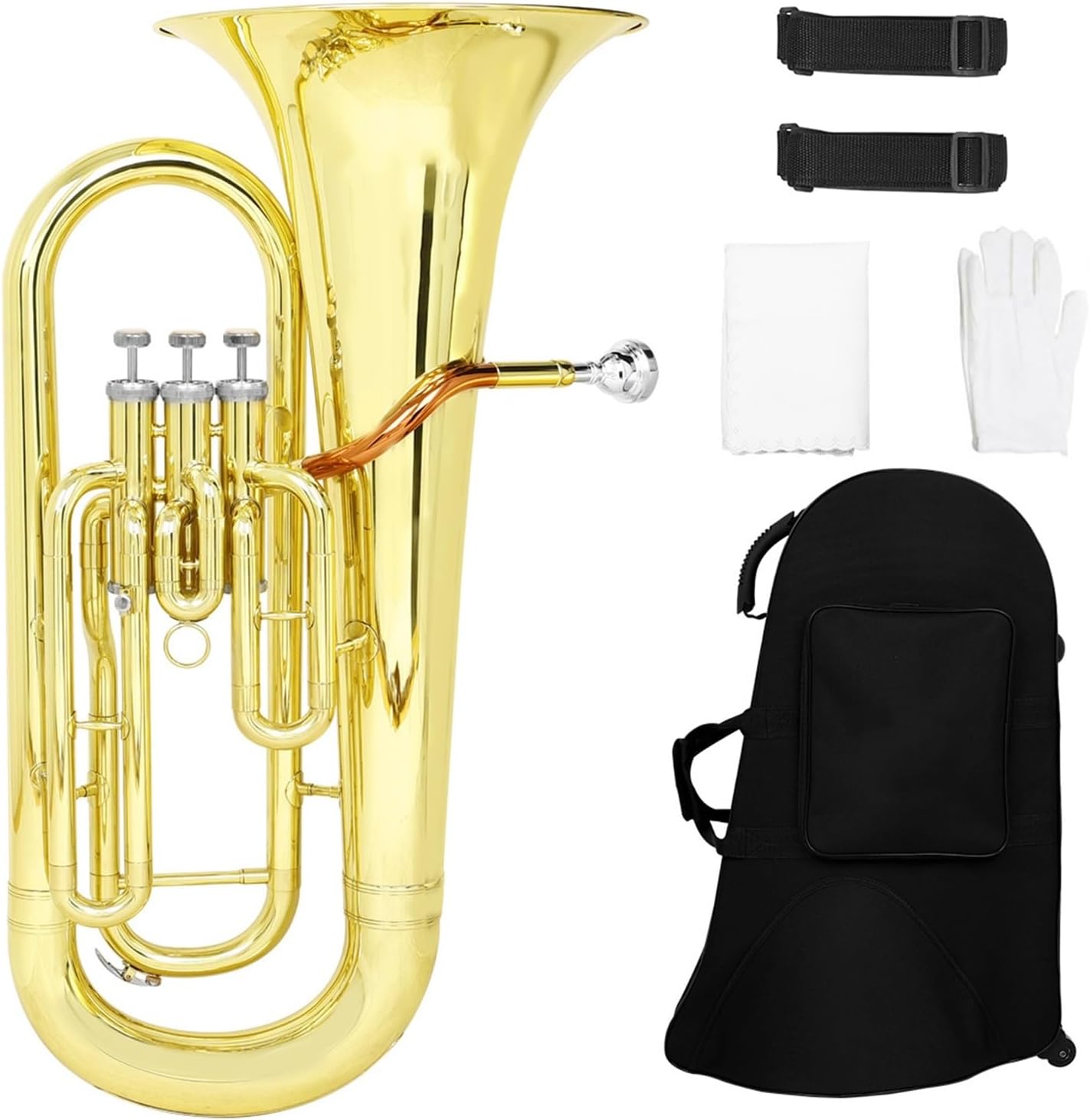 Phosphor Bronze Euphonium B Flat Brass Three Key Upright Professional Instrument Euphonium All-brass Instrument