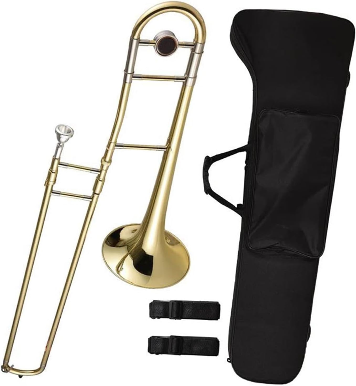 Adult Trombone Instrument Bb Alto Trombone Copper Plated Instrument For Beginners With Mouthpiece And Carrying Case