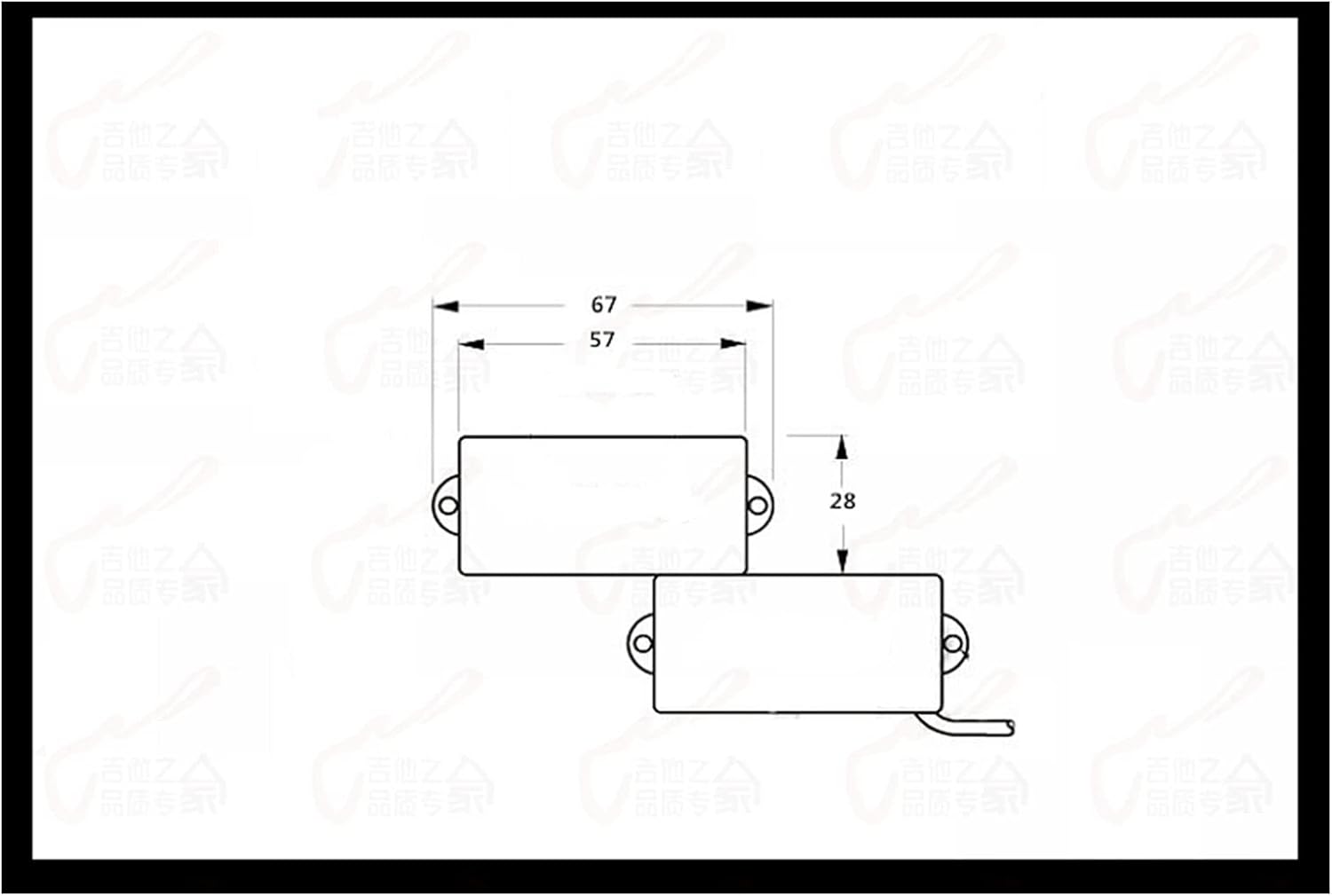 4/5 Strings Active Bass Pickup P-Bass Pickup Humbucker Guitar Pickup