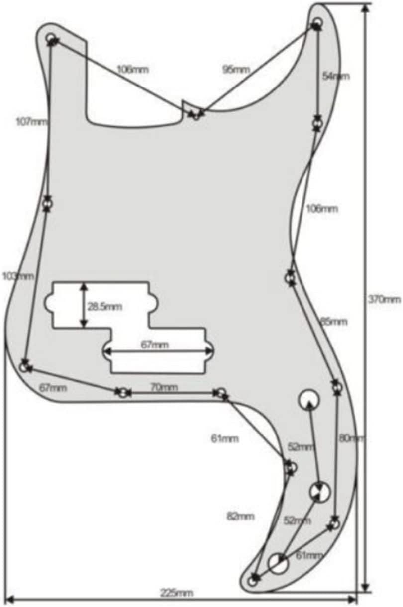 Electric Guitar Pickguard Natural Hardwood Guitar Parts for for FD Bass Guitar Solid Wood Pickguard