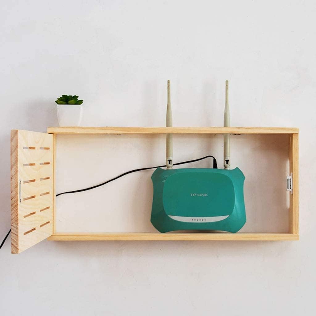 Wireless Router Storage Shelf TV Wall Frame Floating Set Shelf Set-top Box Router Player DVD Playback Bookshelf Photo Toy Game Machine Vase Storage Box 49 * 8 * 22 Cm Storage Shelf