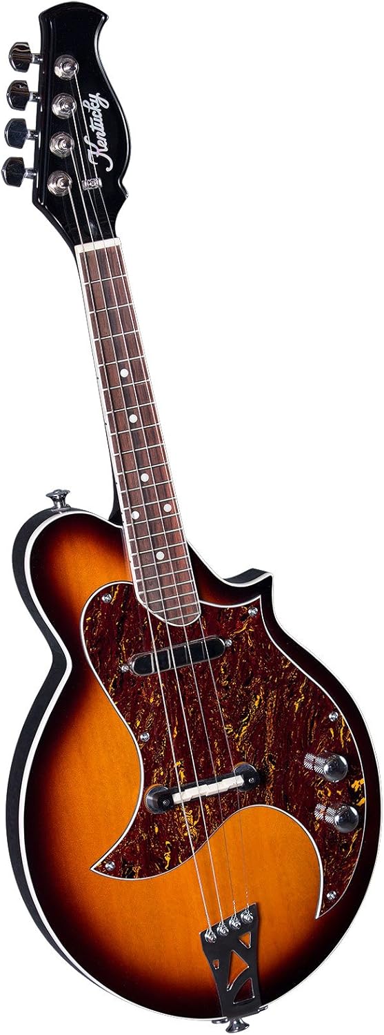 Kentucky KM-300E 4-String Electric Mandolin – Traditional Sunburst, Solid Basswood Body, Maple Neck, Gig Bag Included