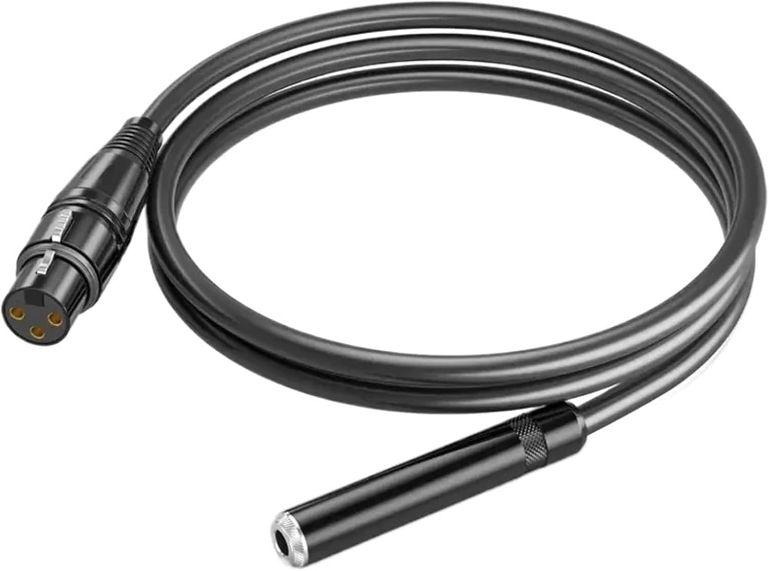 TRS 6.35 XLR Female To 6.5mm Audio Extension Cable 1 4 Inch Cannon Cord for Amplifier Effect Sound Card Speaker(XLR-F To 6.5-F,0.5m)