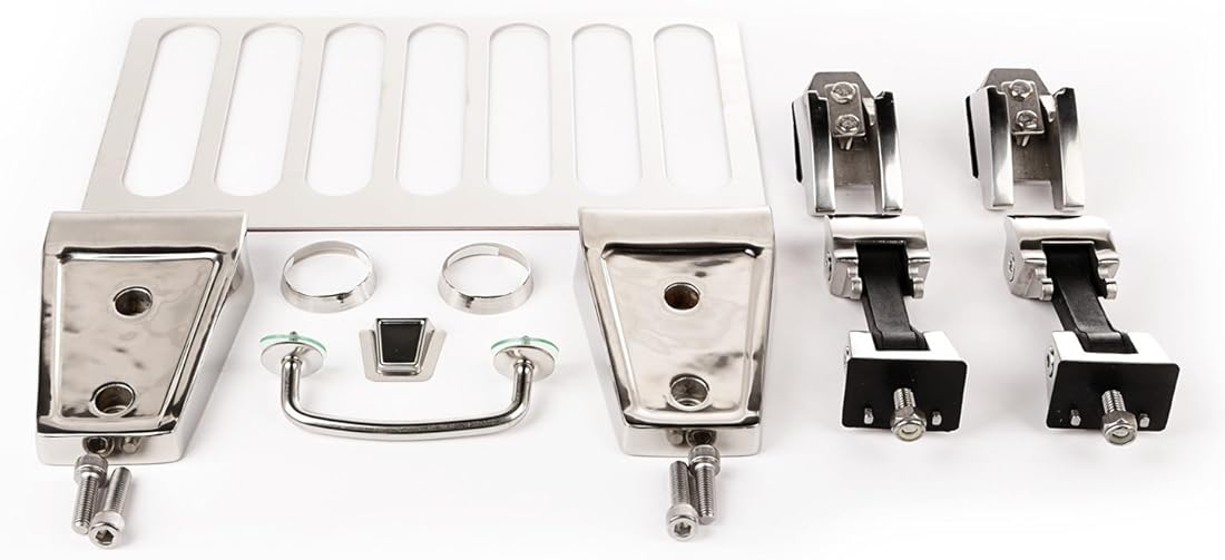 Rugged Ridge | Hood Dress Up Kit, Stainless Steel | 11101.14 | Fits 2007-2012 Jeep Wrangler JK/JKU