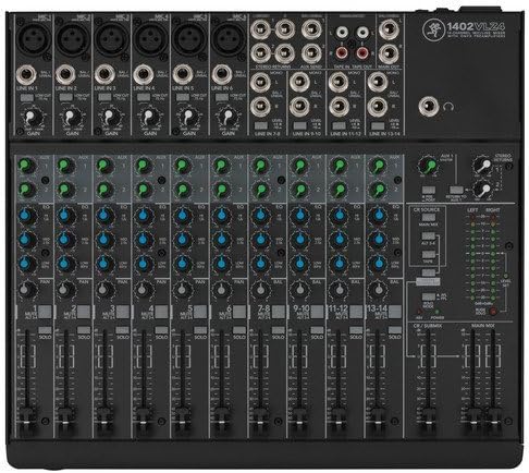 Mackie 1402VLZ4 14-Channel Compact Mixer with G-MIXERBAG-1515 Padded Nylon Mixer/Equipment Bag & PB-S3410 3.5 mm Stereo Breakout Cable, 10 feet Bundle