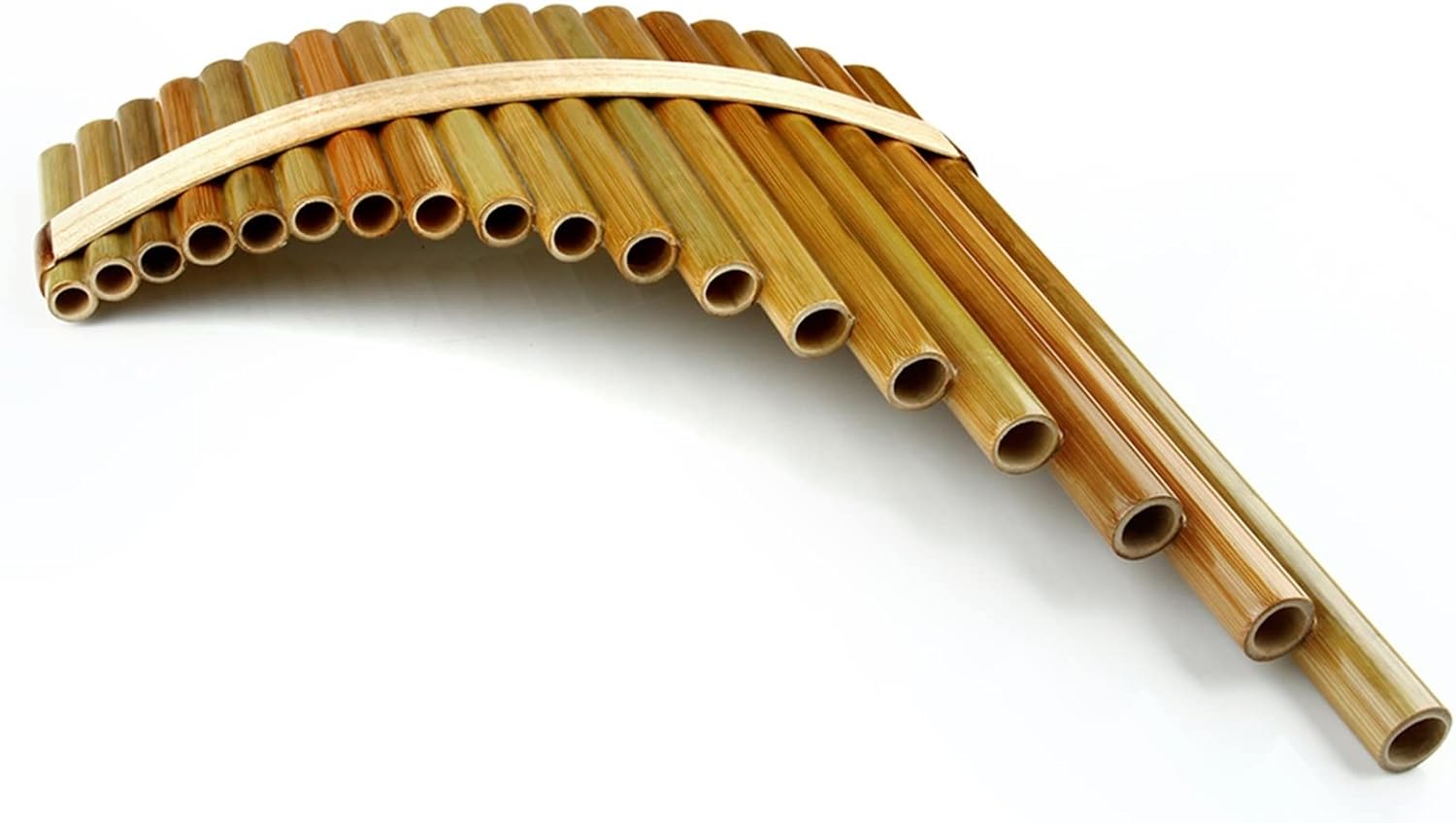 KESHUO 18 Pipes F Key Pan Flute Woodwind Instrument Bamboo Pan Flute Panpipes (Color : Left-Hand)