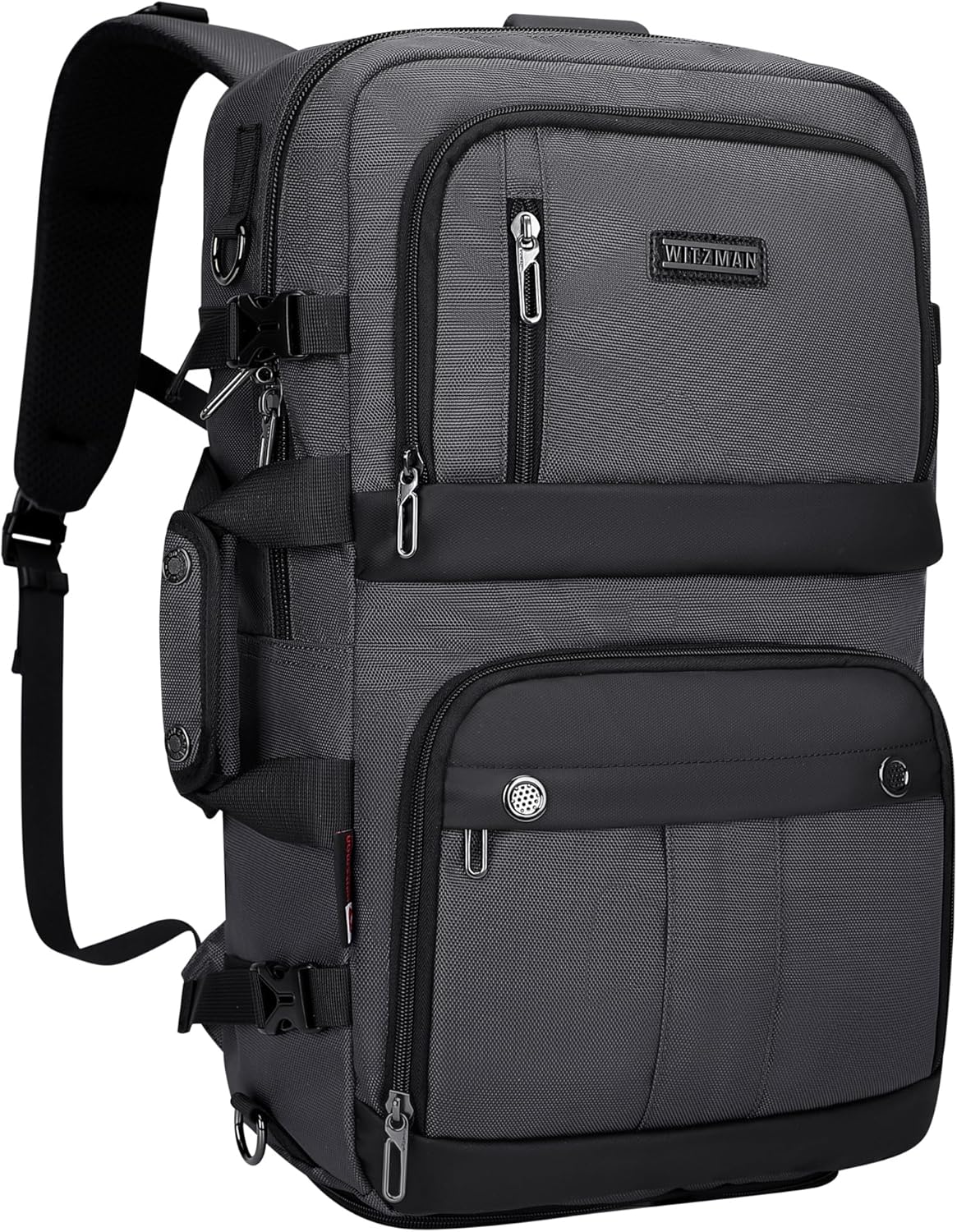WITZMAN Carry on Travel Backpack for Men Women Laptop Backpack with USB Charging Port Airline Approved(B683 Silvery Grey)