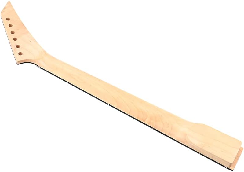 Electric Guitar Neck 24 Fret 25.5 Inch Maple Fingerboard Locking Nut Replacement for Jackson Style