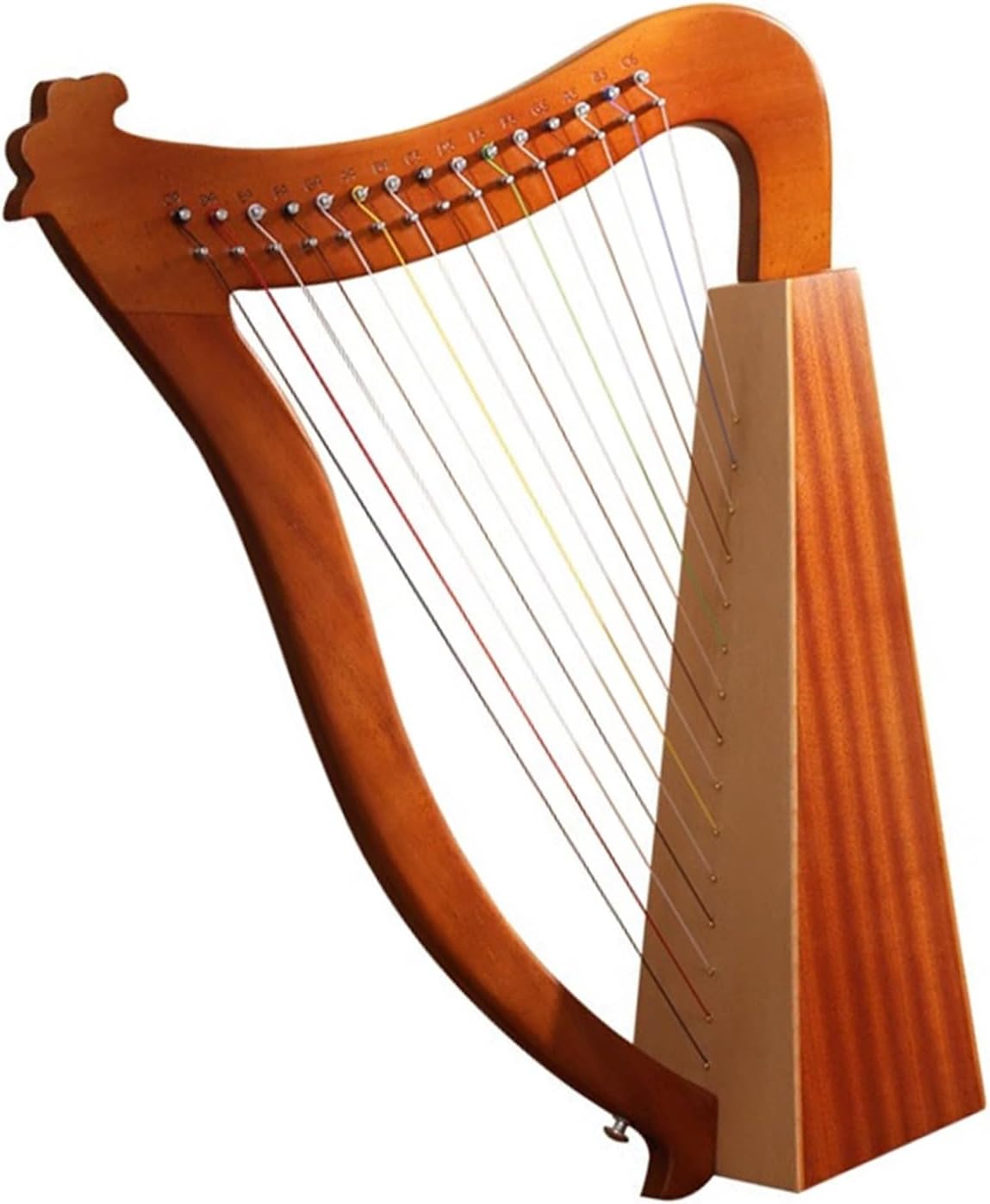 Lyre Harp Set Small Harp Instrument For Beginners, Easy To Learn, Portable, 15-string Original Wood Color Harp