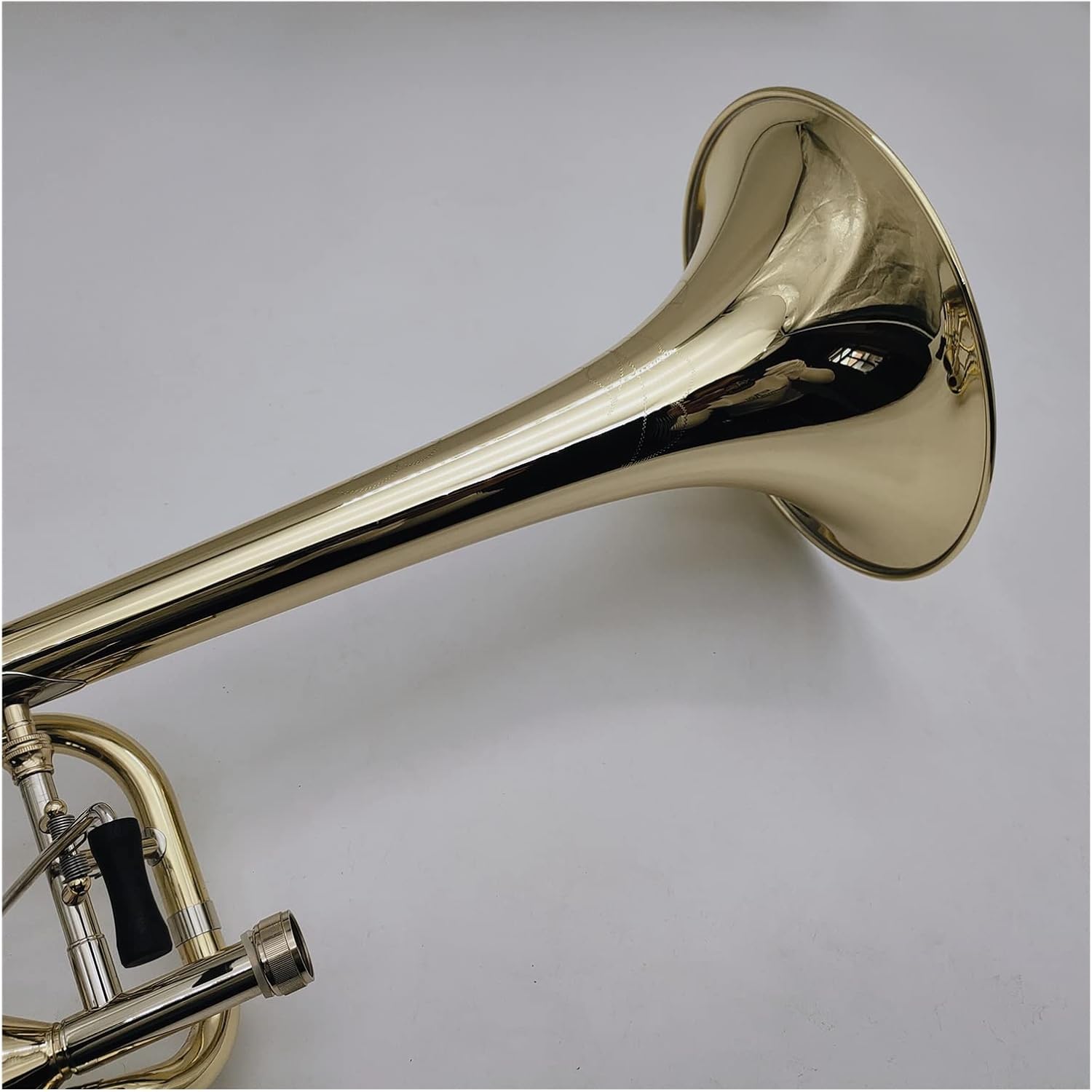 TSTS Tenor Bb-F Tune Trombone Gold Brass Plated Professional Musical Instrument with Case Beginner Trombone