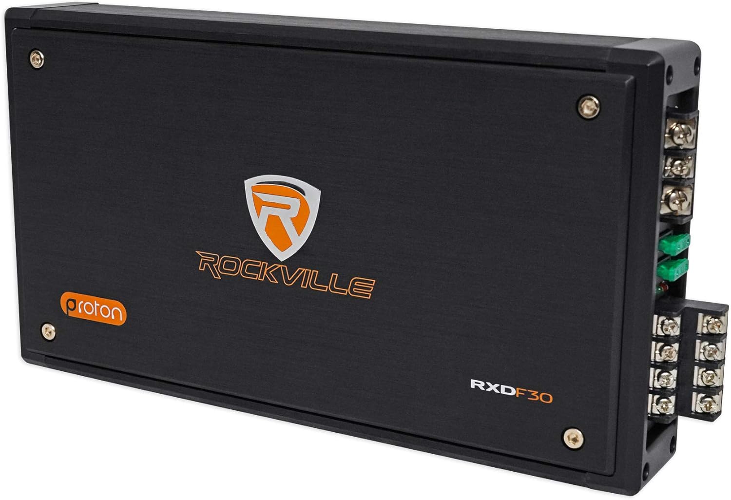 Rockville RXD-F30 2400W 4-Channel 2-Ohm Micro Car Amplifier, Dyno-Certified, MOSFET, Adjustable Crossover, Water-Resistant, Perfect for Car Audio