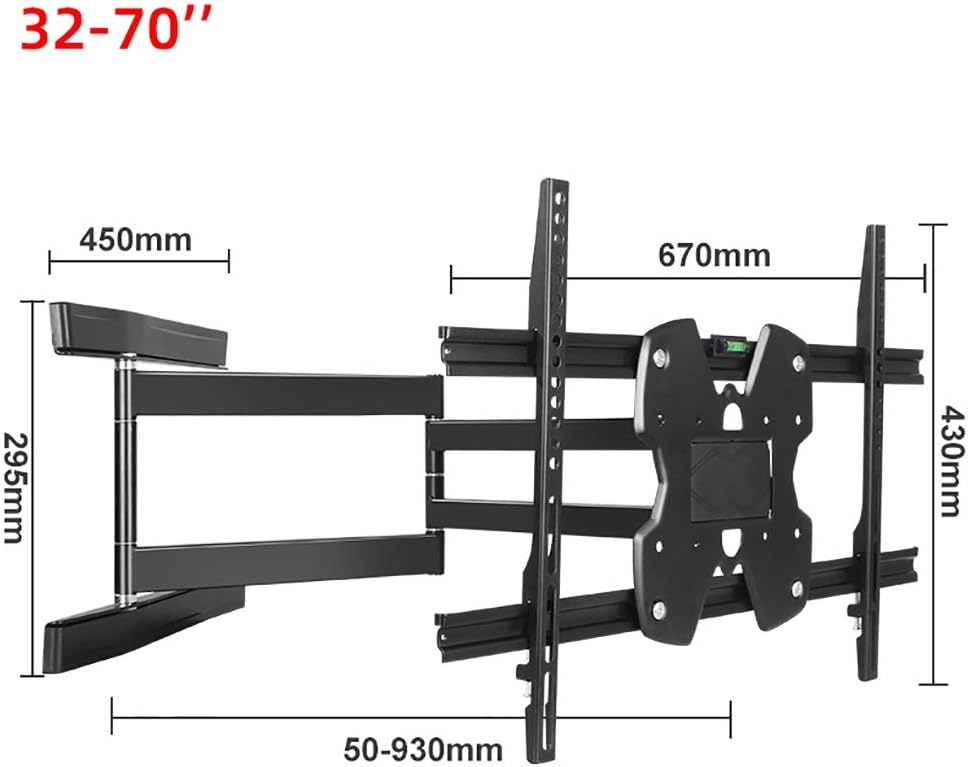 Tv Wall Mount Wall Mount Tv Bracket, for Most 37-70 Inch TVs, Holds Up to 45kg, Maximum Distance is 600x400mm