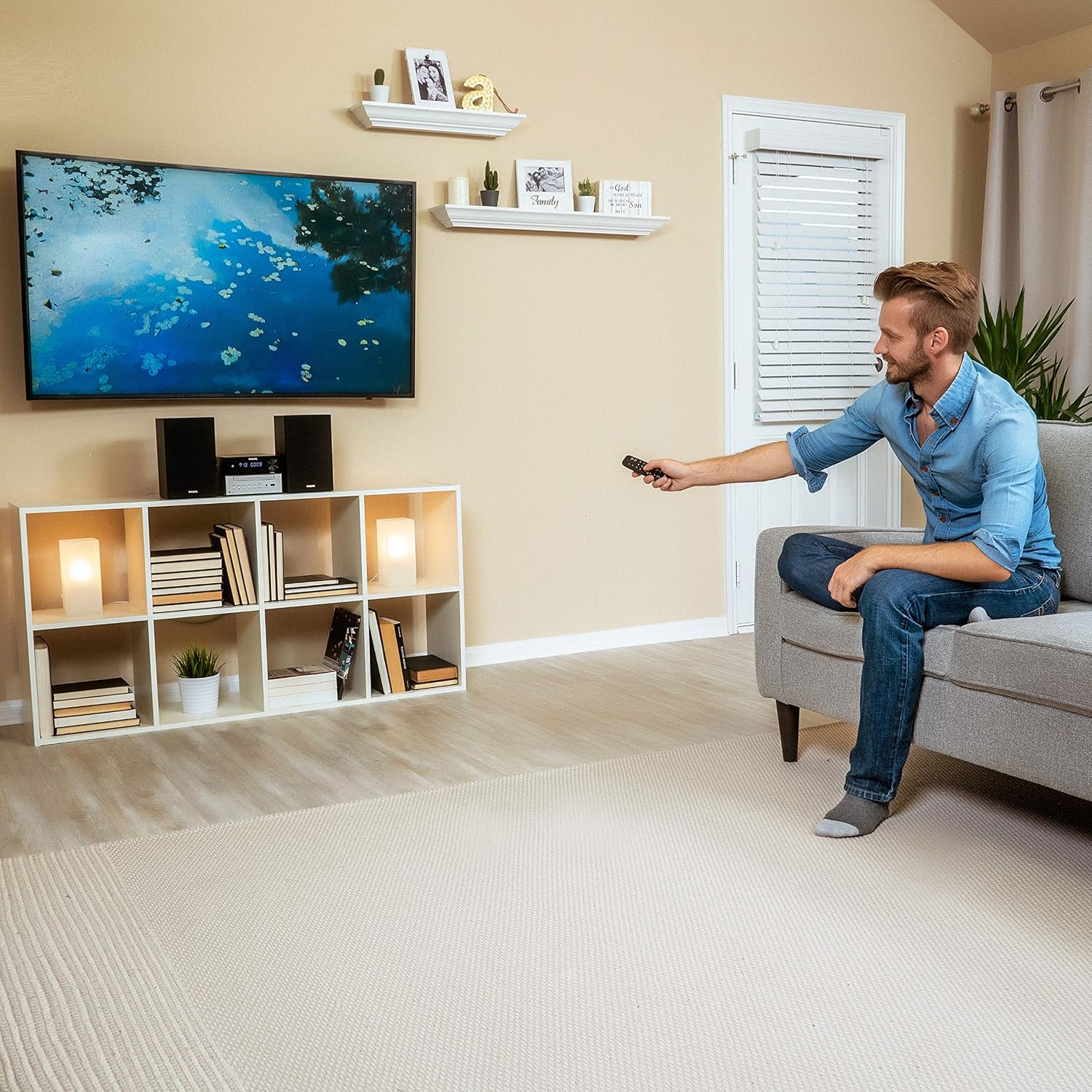 Philips Bluetooth Stereo System for Home with CD Player for Home, Wireless Streaming, MP3, USB, Audio in, FM Radio, 15W, Micro Music Sound System