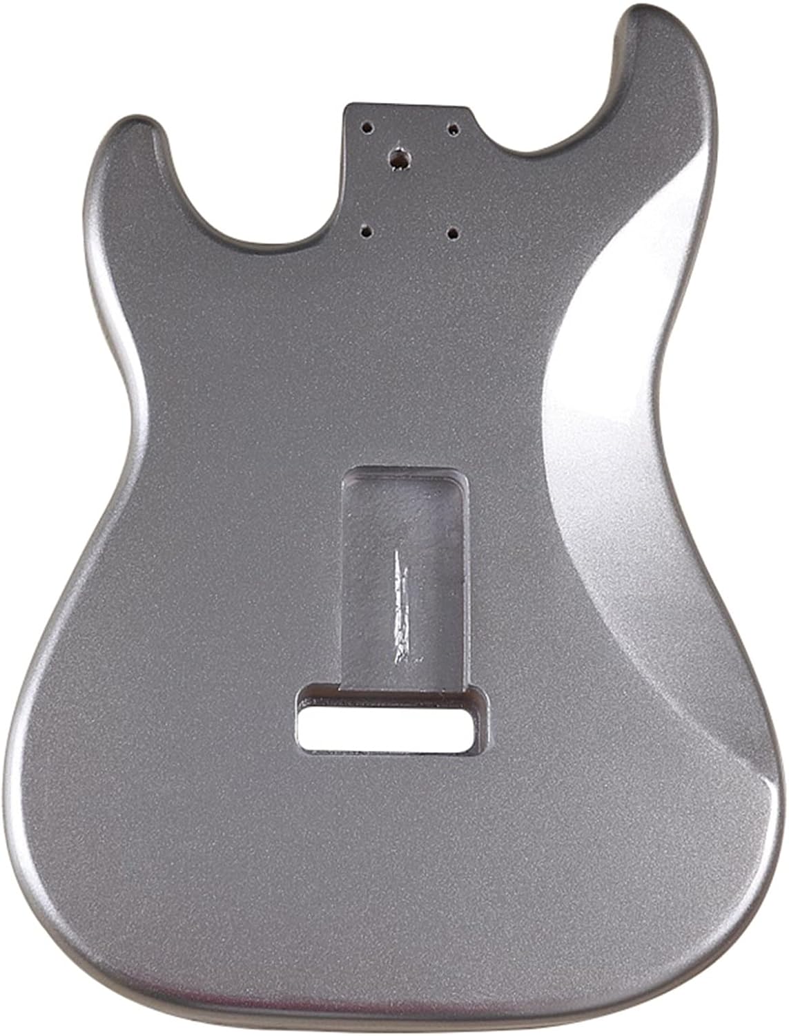 Poplar Wood Electric Guitar Body Guitar Body Metallic Silver Color Electric Guitar Barrel Unfinished Guitar Body (Color : 2)
