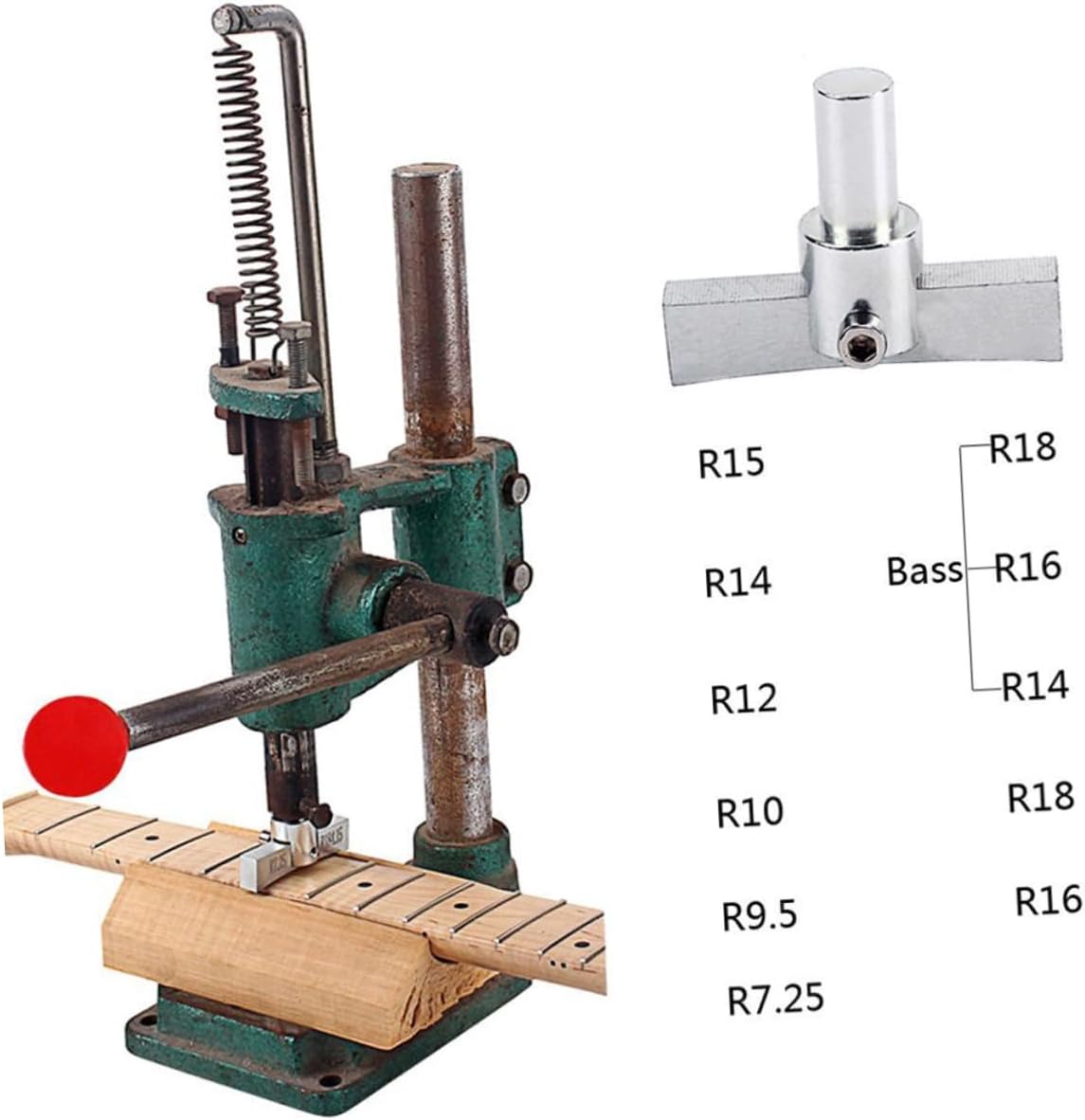 13pcs Guitar Fret Press Caul Insert for Luthier Tool Metal Press Caul Bass Guitar Setup Kit