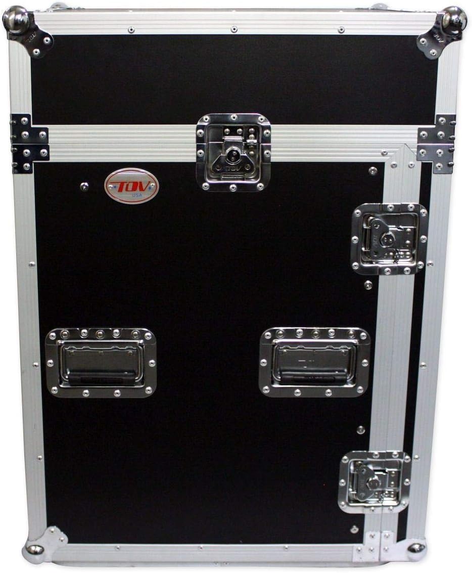 TOV Pro X T-14MRSS 14U x 10U Slant Combo DJ Rack Flight Case w/ 4