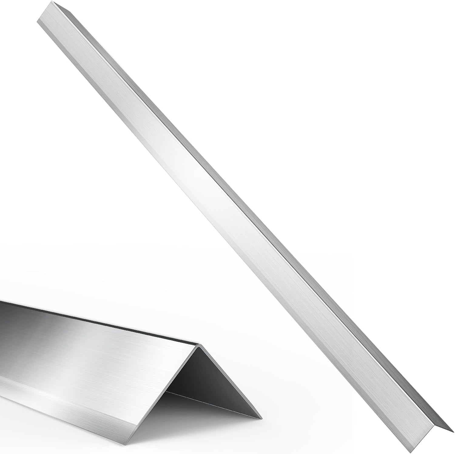 304 Stainless Steel Wall Corner Guard 2 x 2 x 48 inch Metal Wall Corner Protector with 90-Degree Angle for Wall Protection and Decoration (10 Pack)